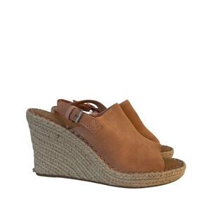 Toms Women's Blush Pink Suede Espadrille Wedge Sandal size 9.5
